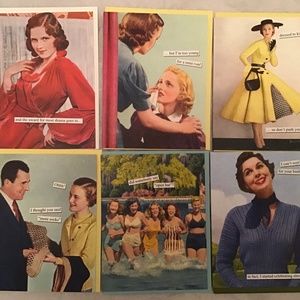 Set of Six Ann Taintor Greeting Cards
